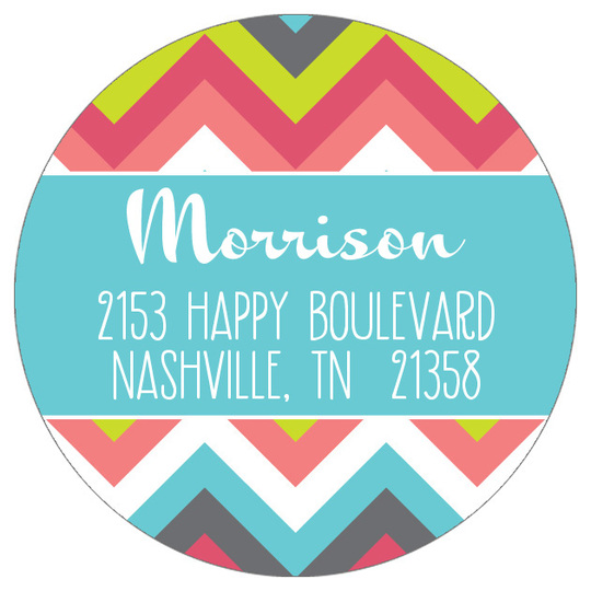 Festive Stock the Bar Round Address Labels